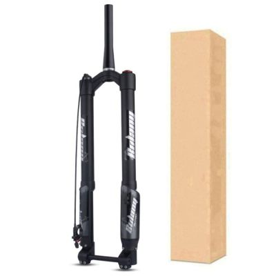 ZECHAO Mountain Bike Suspension Fork,15 * 110mm Lightweight Alloy Inverted Fork Bike Shock Absorber Forks 140mm Travel Air Fork Outdoor (Color : Tapered Remote Lock, Size : 26inch)
