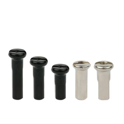NORAZE 20/50PCS Brass Spoke Nipples 14G 13G 12G MTB Road Bicycle Wheel E-Bike Scooter Rim Caps Nuts Copper Parts (Size : 14G 12mm Silver 50PC)