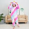 NewPlush Unisex Unicorn Costumes Pyjamas, Adult Women Men Animal Cosplay Onesie (Galaxy Love,Small) view 3