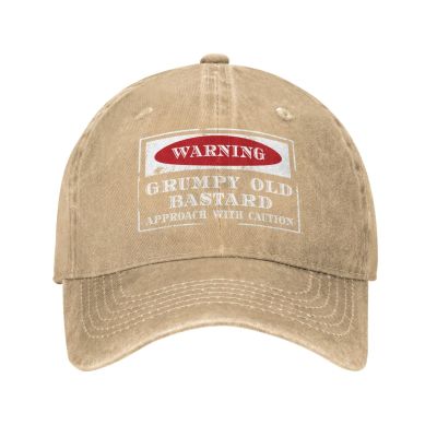 Philysonic Funny Hat Warning Grumpys Old Bastards Hat for Men Baseball Hats Cool Caps Natural