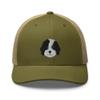 Bernedoodle Trucker hat, Embroidered Unisex hat, Bernedoodle Gifts, Black and White. view 1