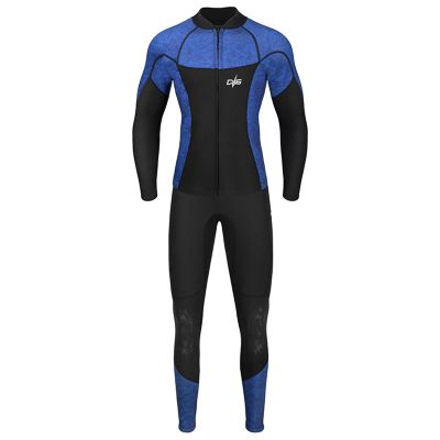 Diving Suit Set for Men Women,3mm Neoprene Long Sleeve Top + Pants Two Peice Wetsuit for Surfing Kayaking Snorkeling Canoeing Sailing Water Sports (L, Men-Blue)