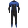 Diving Suit Set for Men Women,3mm Neoprene Long Sleeve Top + Pants Two Peice Wetsuit for Surfing Kayaking Snorkeling Canoeing Sailing Water Sports (L, Men-Blue) view 1