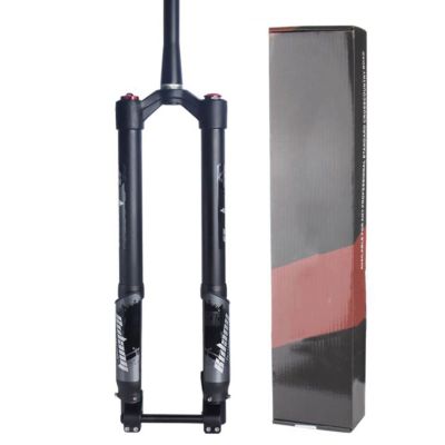 ZECHAO Air Mountain Bike Suspension Fork,1-1/2" Aluminum Alloy Stroke 140mm 15 * 110mm Axle Inverted Fork with Rebound Adjust Outdoor (Color : Manual Lock, Size : 29inch)