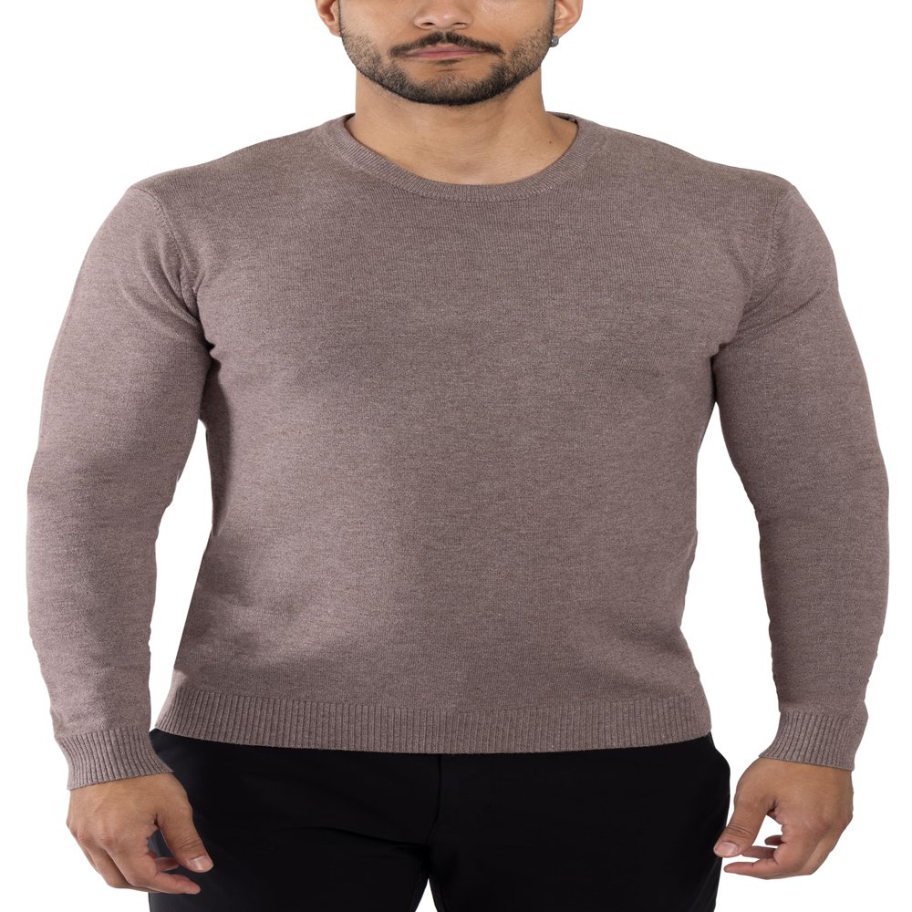X RAY Mens Crew Neck Sweater Slim Fit Midweight Pullover Sweater for Men for Casual Dressy Wear (Big & Tall Available), Concrete, 4X-Large