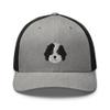 Bernedoodle Trucker hat, Embroidered Unisex hat, Bernedoodle Gifts, Black and White. view 1