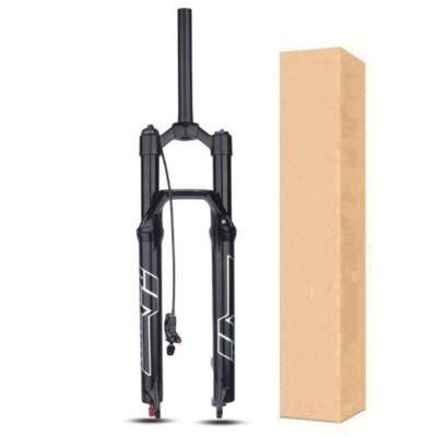 ZECHAO Air Mountain Bike Suspension Fork,1-1/8" Disc Brake Magnesium Alloy Bike Fork 27.5/29in Rebound Adjust Air Fork 9 * 100mm Axle Outdoor (Color : Remote Lock-140mm, Size : 27.5inch)