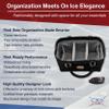 CRS Cross Rink Side Tote. Ice Skating Accessory Bag-Figure Skating, Roller, Inline Skaters, Dance, Cheer.Organizes Guards Water Bottle Phone (Rink Side Tote & Style Set Gift Set, Biellmann Black) view 4