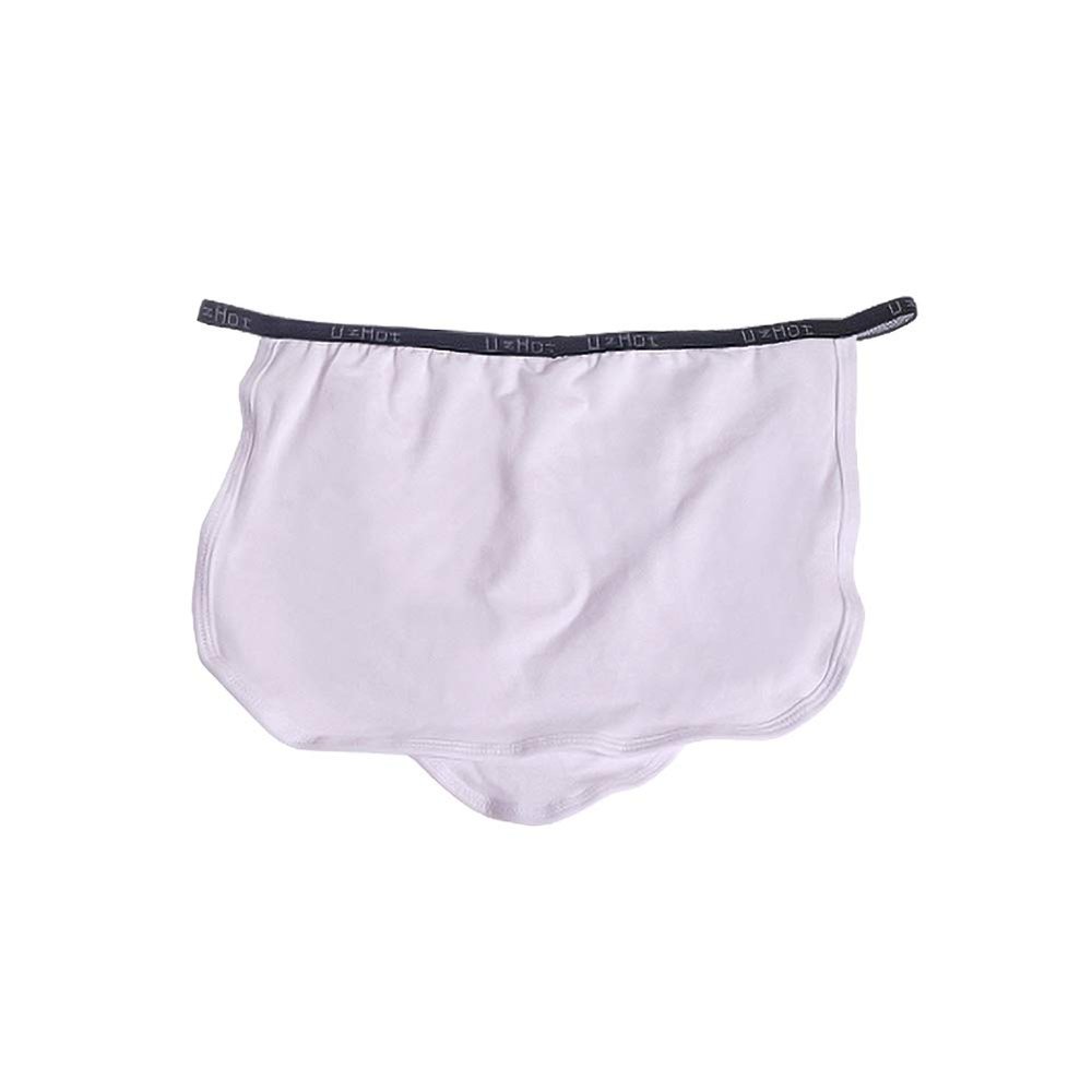 100% Cotton Loincloth Rokushaku Fundoshi Men's Underwear Sexy T-Back Bikini Swimsuit Naked Festival Plain Free Size (Whtie)