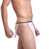 100% Cotton Loincloth Rokushaku Fundoshi Men's Underwear Sexy T-Back Bikini Swimsuit Naked Festival Plain Free Size (Whtie) view 4