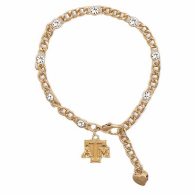 Texas A&M Aggies Gold Lydia Bracelet Jewelry Gift Licensed TAMU