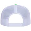 Ashen Fane Polyester Foam Front 5 Panel High Crown Mesh Back Trucker Hat, N.grn/N.grn/Wht view 3