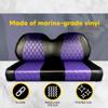 Golf Cart Seat Cover | Universal Fit for EZGO Club Car DS & More | Replacement Golf Car Precedent Accessories | Durable Waterproof Front Seat Cover with Diamond Stitching | A2Z - Black/Dark Purple view 3