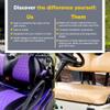 Golf Cart Seat Cover | Universal Fit for EZGO Club Car DS & More | Replacement Golf Car Precedent Accessories | Durable Waterproof Front Seat Cover with Diamond Stitching | A2Z - Black/Dark Purple view 4