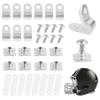 Framendino, Football Helmet Repair Kit R Shape Visor Clips Screws Nuts with Rubber Gaskets for Hockey Baseball Sports view 1