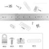Framendino, Football Helmet Repair Kit R Shape Visor Clips Screws Nuts with Rubber Gaskets for Hockey Baseball Sports view 2