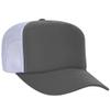Ashen Fane Polyester Foam Front 5 Panel High Crown Mesh Back Trucker Hat, Ch.Gry Ch.Gry Wht view 1