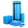 BalanceFrom 7-Piece Home Gym Yoga Set with 1-Inch Thick Yoga Mat, 2 Yoga Blocks, Mat Towel, Hand Towel, Stretch Strap & Knee Pad, Blue view 1