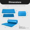BalanceFrom 7-Piece Home Gym Yoga Set with 1-Inch Thick Yoga Mat, 2 Yoga Blocks, Mat Towel, Hand Towel, Stretch Strap & Knee Pad, Blue view 4