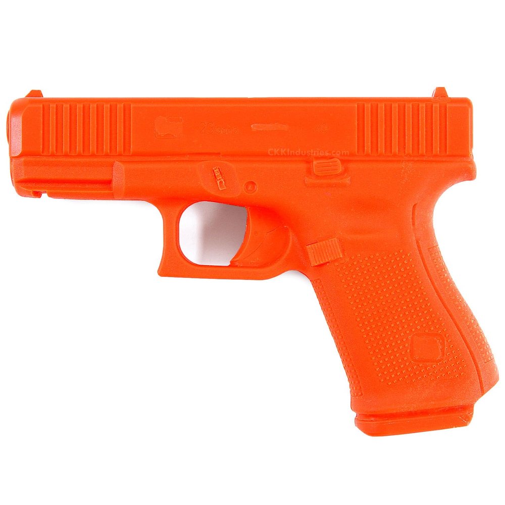 American Safety Trainer - (Compatible with Glock 23 Gen 5) - Non-Functional Solid Polymer Gun - Blaze Orange - U.S.A. - Fits Model Specific Holsters