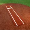 Portolite - Signature Practice Mat with Spikes - Never Slip - Softball Pitching Mats - Red view 1