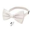 Adam Young Boy's Ivory Bow Tie Pre-Tied Style Formal Satin Classic Bowtie for Tuxedo Faux Silk (Medium, Ivory) view 2