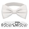 Adam Young Men's Off-White Bow Tie Pre-Tied Style Formal Satin Classic Bowtie for Tuxedo Faux Silk (Large, Off-White) view 1