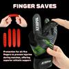 Goalie Goalkeeper Gloves with Pro Fingersaves, Strong Grip for The Toughest Saves, Protection to Prevent Injuries, Fit Match Training, Adult, Youth (Black & Green, 6) view 4