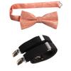Tuxgear Baby Boys Bow Tie and Adjustable Stretch Suspender Sets, (Orange Paisley with Black, 25" Toddler) view 1