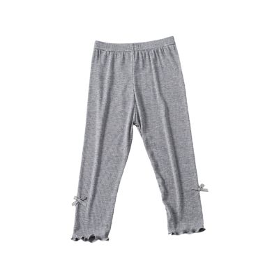 Baby Girl Clothes Toddler Girls Seven Pants Bottoming Pants Summer Thin Model Children's Pants Summer (Grey, 2-3 Years)