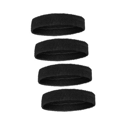 BESPORTBLE Sweat Absorbing Sports Hairband Set 4 Pcs Cotton Padded Headbands for Women Men