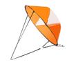 BESPORTBLE 1Pcs Foldable Kayak Sail with Clear Window, Portable PVC Downwind Wind Paddle for Canoe, Kayak, Inflatable Boats, Uv Protection, Easy Setup, 42.51x42.51 Inch (Orange) view 1
