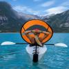 BESPORTBLE 1Pcs Foldable Kayak Sail with Clear Window, Portable PVC Downwind Wind Paddle for Canoe, Kayak, Inflatable Boats, Uv Protection, Easy Setup, 42.51x42.51 Inch (Orange) view 3