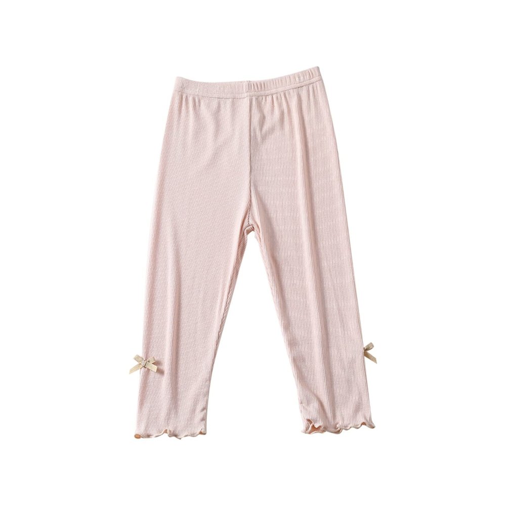 Baby Girl Clothes Toddler Girls Seven Pants Bottoming Pants Summer Thin Model Children's Pants (Beige, 18-24 Months)