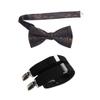 Tuxgear Boys Bow Tie and Adjustable Stretch Suspender Sets, (Chocolate Imperial with Black, 40" Youth) view 1