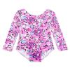 Belovance Long Sleeves Gymnastics Leotards for Girls Dance Outfits 7-8 Kids Tumbling Bodysuits Heart Purple Dancewear (Heart Purple, 7-8 Years) view 1