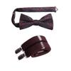 Tuxgear Boys Bow Tie and Adjustable Stretch Suspender Sets, (Burgundy Imperial, 40" Youth) view 1