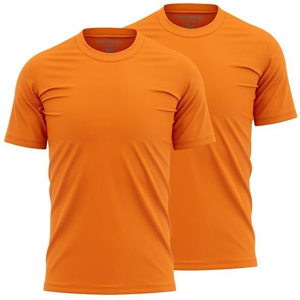 2 Pack Work Shirts for Men, Custom Shirts, Workwear T-Shirts, Crewneck Mens Shirt, Plain or Customized