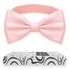 Adam Young Boy's Light Peach Bow Tie Pre-Tied Style Formal Satin Classic Bowtie for Tuxedo Faux Silk (Medium, Light Peach) view 1