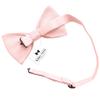 Adam Young Boy's Light Peach Bow Tie Pre-Tied Style Formal Satin Classic Bowtie for Tuxedo Faux Silk (Medium, Light Peach) view 3