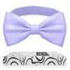 Adam Young Men's Light Purple Bow Tie Pre-Tied Style Formal Satin Classic Bowtie for Tuxedo Faux Silk (Large, Wisteria) view 1