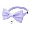 Adam Young Men's Light Purple Bow Tie Pre-Tied Style Formal Satin Classic Bowtie for Tuxedo Faux Silk (Large, Wisteria) view 2