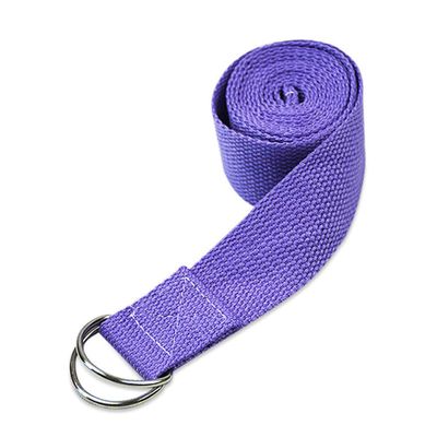 BESPORTBLE 2pcs Yoga Fitness Belt Elastic Stretch Straps for Exercise Polyester Cotton Material Dark Purple Sturdy and Shape Retaining