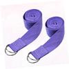 BESPORTBLE 2pcs Yoga Fitness Belt Elastic Stretch Straps for Exercise Polyester Cotton Material Dark Purple Sturdy and Shape Retaining view 3