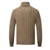Dninmim MenS Turtleneck Sweaters Solid Long Sleeve Knitwear Pullovers Slim Fit Casual Striped Jumper gray9 Blue M view 3