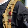 Tragdro Paracord Keychain with USA Flag, Paracord Carabiner Keychain Clip, Braided Lanyard Utility Ring Hook Outdoor Camping Kit view 4