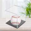 Sosoport Baseball Holder Display Case Acrylic Baseball Display Case Space-Saving Desktop Box view 3