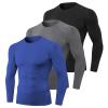doorslay 3 Pack Compression Shirts for Men, Thermal Long Sleeve Athletic Undershirt, Base Layer Gear Tshirt for Workout Tops view 1