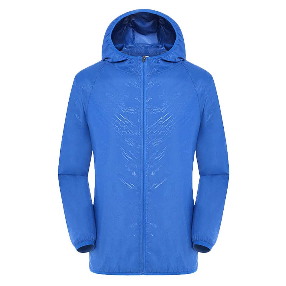 RTRDE Mens Coats, Rain Jackets with Hood Lightweight Waterproof Jacket Raincoat for Golf Cycling Windbreaker Cool Jackets Men Jacket Big and Tall Jackets Men's Coats Hoodie Coats (L, Blue)