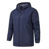 RTRDE Lightweight Jacket Men, Waterproof Rain Jacket with Hood Outdoor Raincoat Softshell Jacket for Hiking Travel Mens Coat Jackets No Men Jackets Breathable Rainjacket Jackets (3XL, Dark Blue) view 1